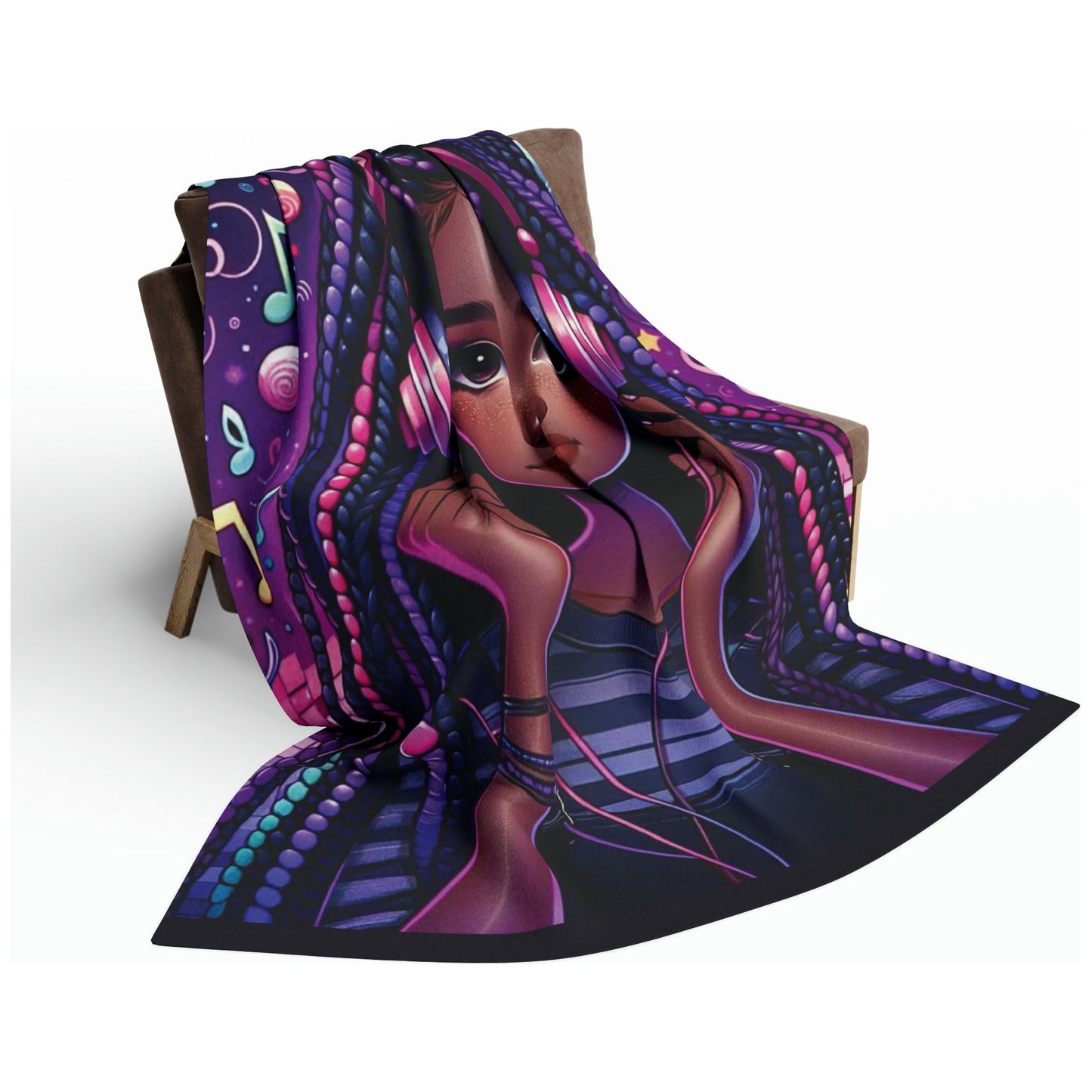 Purple Music - Arctic Fleece Blanket