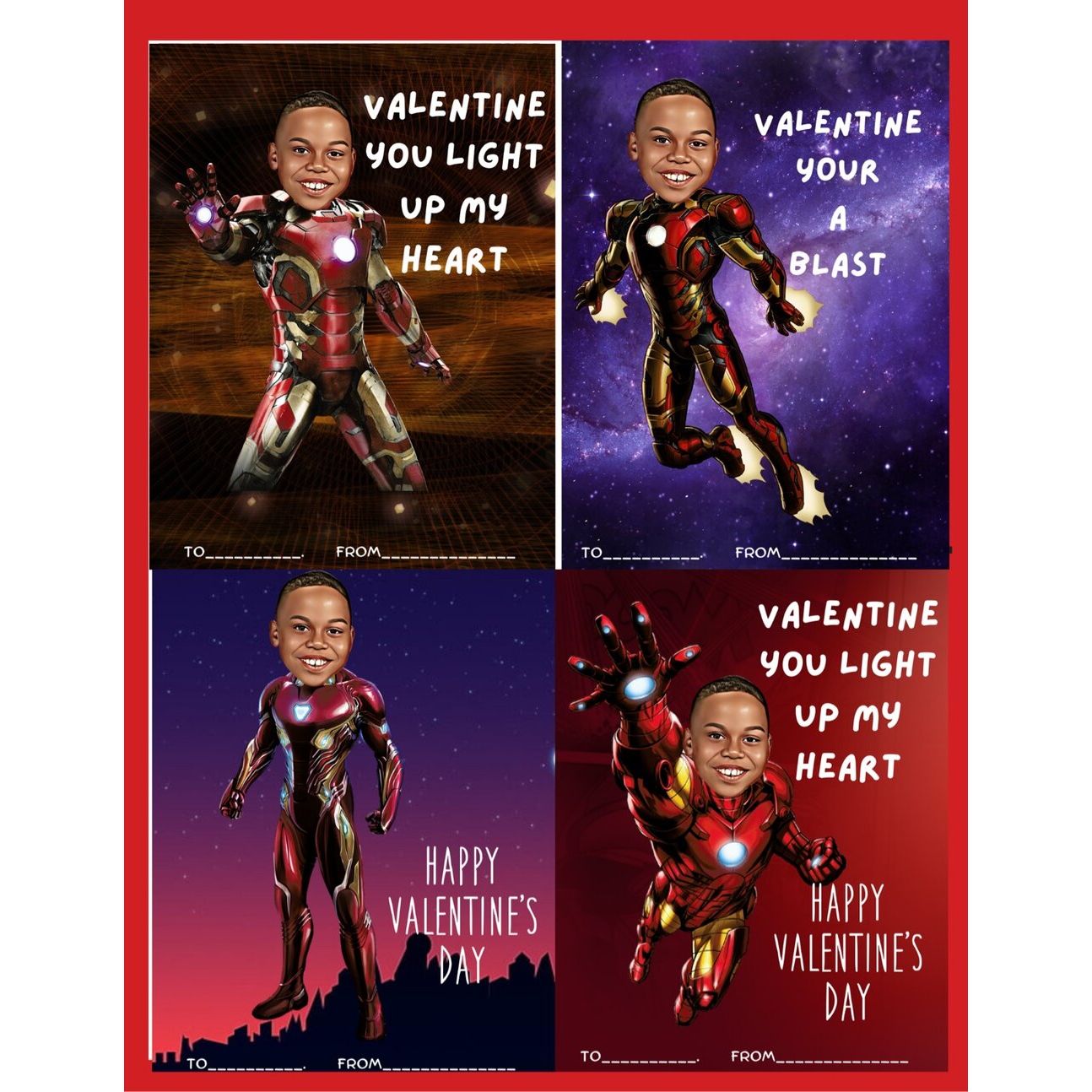 Custom Cartoon Valentine Day Cards