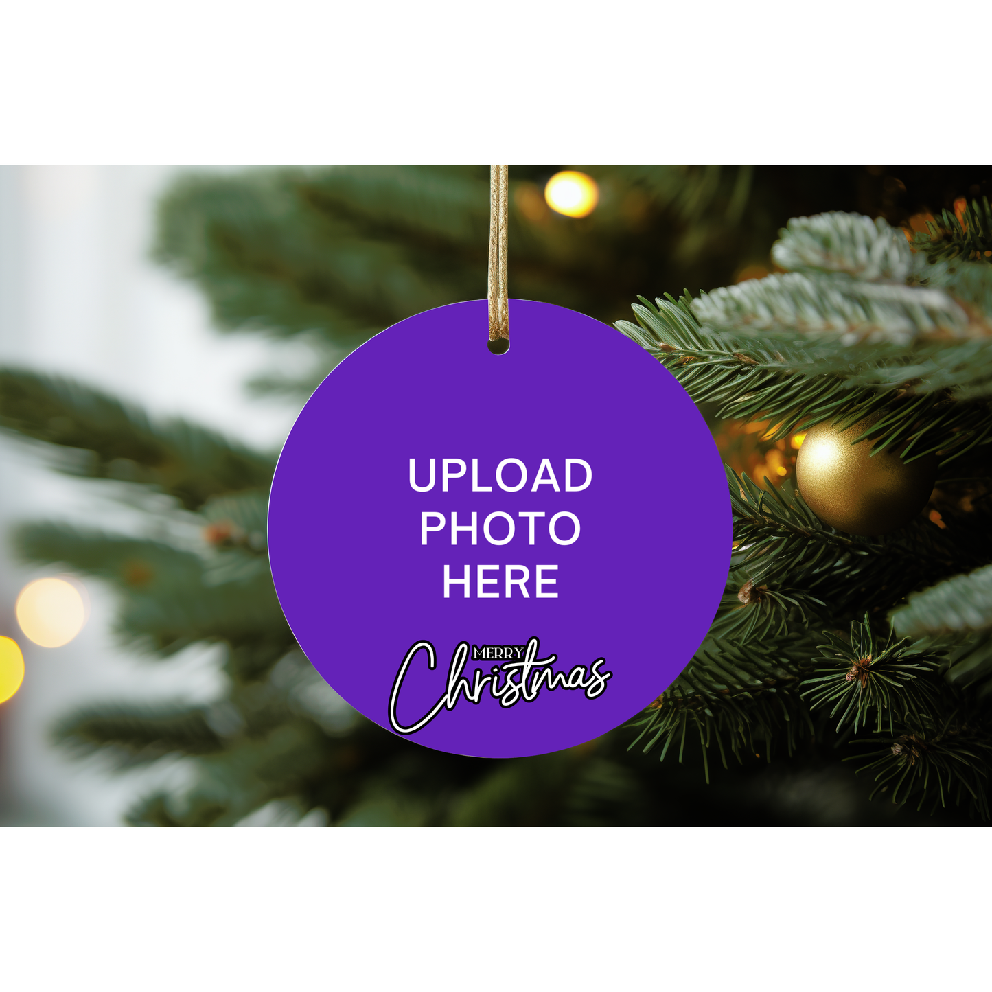 Custom Round Christmas Tree Ornaments