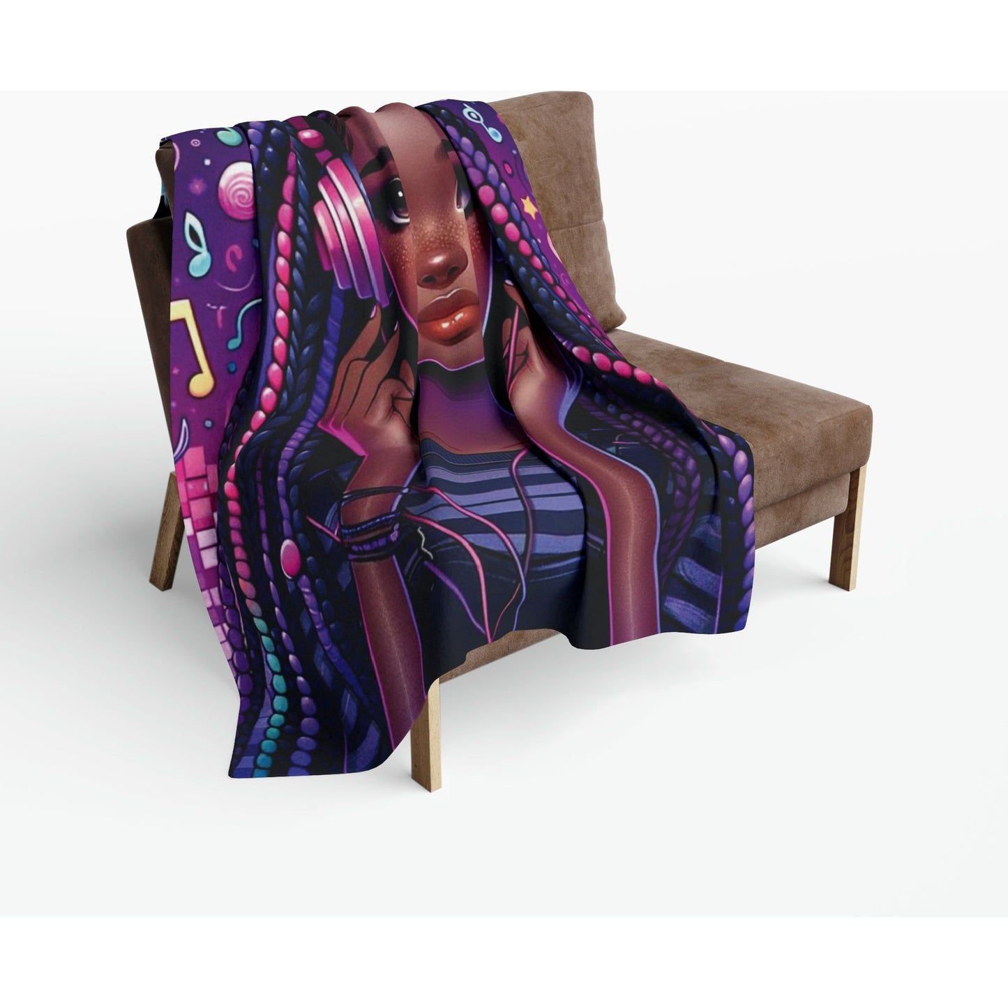 Purple Music - Arctic Fleece Blanket