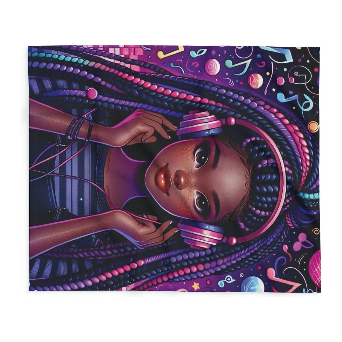 Purple Music - Arctic Fleece Blanket