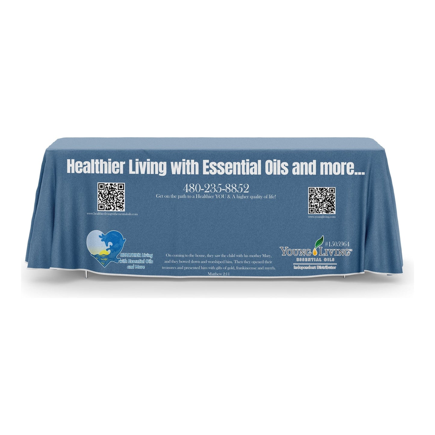 6ft 3-Sided Drape Tablecloth (Custom)