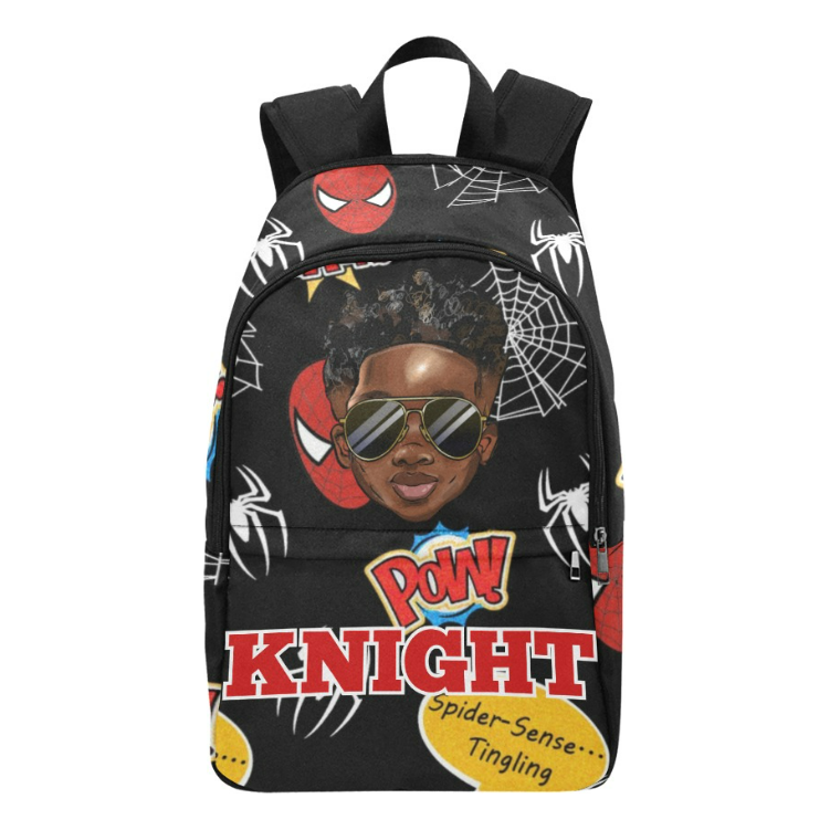 Black Comic Book Back Pack