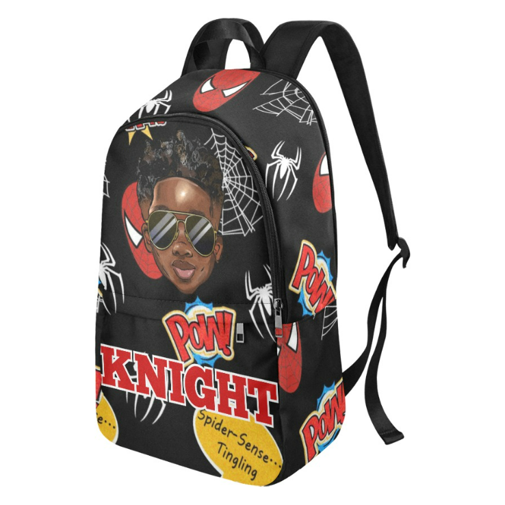 Black Comic Book Back Pack